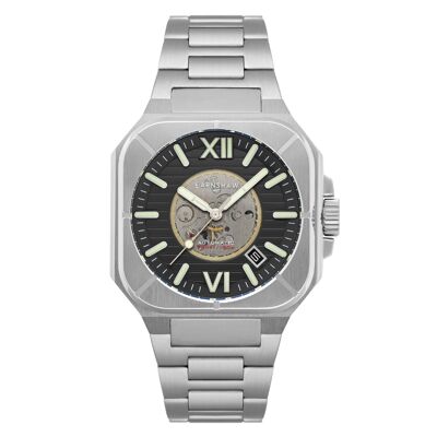 ES-8258-11 - Earnshaw Skeleton Automatic Men's Watch - Stainless Steel Strap - 3 Hands with Date