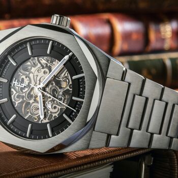 ES-8263-11 - Montre homme automatique squelette Earnshaw - Bracelet acier inoxydable - 3 aiguilles - Fowler Skeleton 2