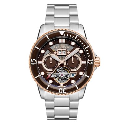 ES-8174-55 - Earnshaw Automatic Mechanical Men's Watch - Stainless Steel Bracelet - 3 Hands with Day, Date and Month