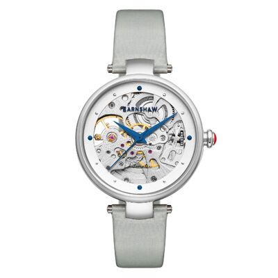 ES-8159-01 - Orologio da donna automatico Earnshaw Skeleton - Cinturino in pelle - 3 lancette