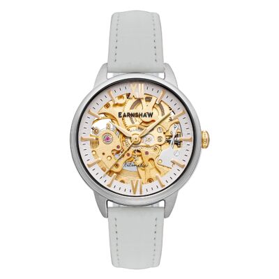 ES-8151-01 - Earnshaw Skeleton Automatic Women's Watch - Leather Strap - 3 Hands