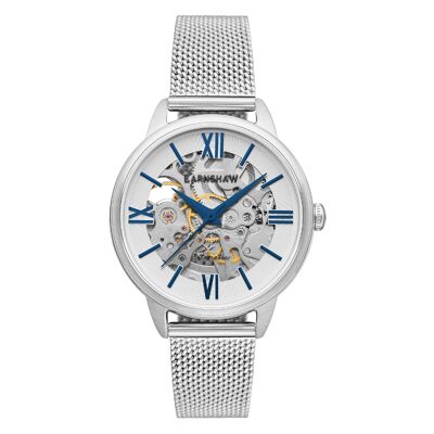 ES-8152-22 - Earnshaw Skeleton Automatic Women's Watch - Mesh Strap - 3 Hands