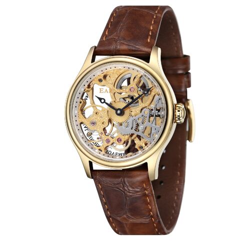 ES-8049-02 - Montre homme mécanique Earnshaw - Bracelet cuir véritable