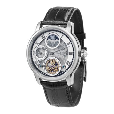 ES-8063-01 - Montre homme automatique squelette Earnshaw - Bracelet cuir véritable