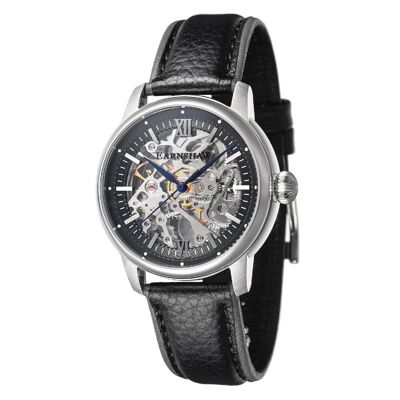 ES-8110-01 - Reloj Earnshaw Skeleton Automático para Hombre - Correa de Piel Genuina