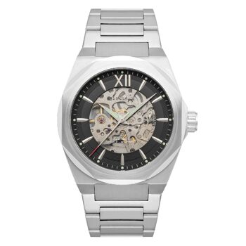 ES-8183-22 - Montre homme automatique squelette Earnshaw - Bracelet acier inoxydable - 3 aiguilles 1