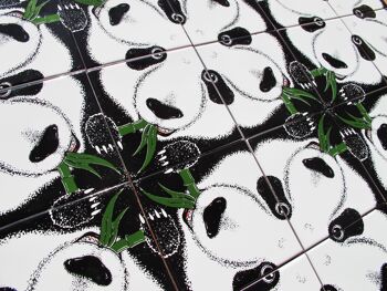 Céramique murale décorative Panda 4 carreaux 3