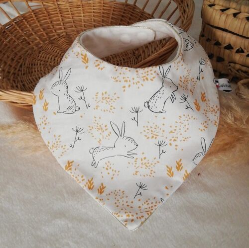 bavoir bandana lapin