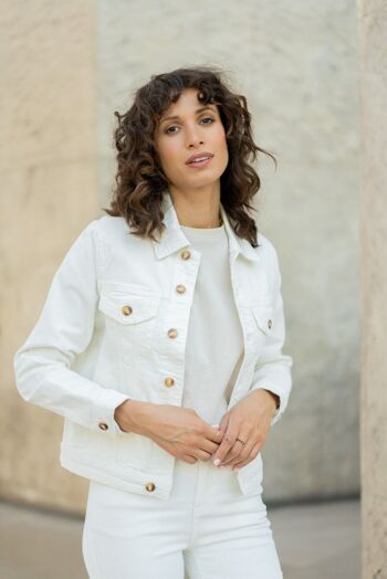 Veste Vaina velours BLANC 6