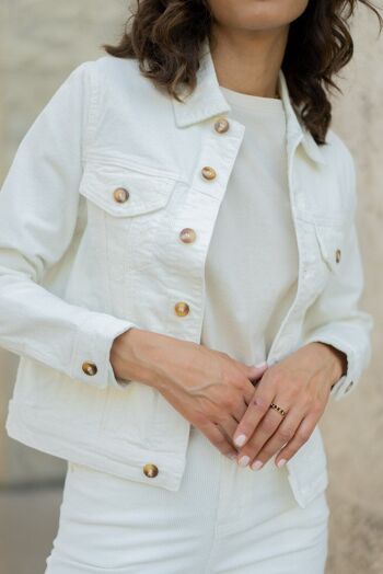 Veste Vaina velours BLANC 8