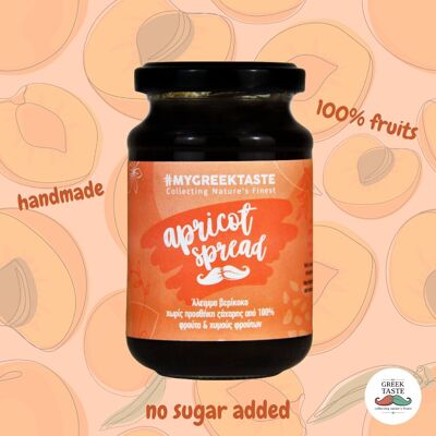 Tartinade d'abricots faite à la main 100% fruits sans sucre – myGreekTaste – 240gr