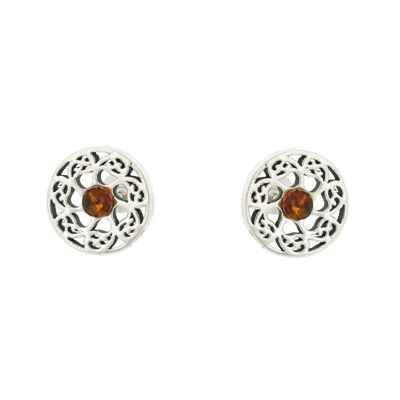 Wandsworth Amber Studs Earrings and Presentation Box