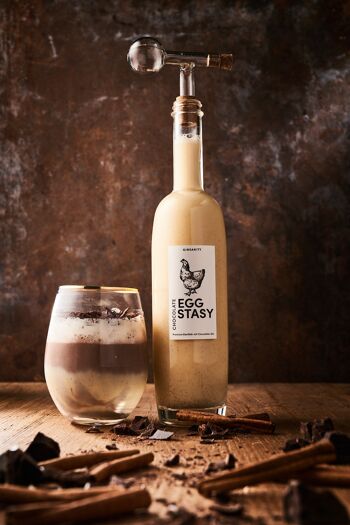 Pour Pâques: Chocolat EGGSTASY - lait de poule au gin au chocolat, 500 ml 2