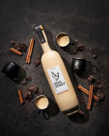 Pour Pâques: Chocolat EGGSTASY - lait de poule au gin au chocolat, 500 ml 5