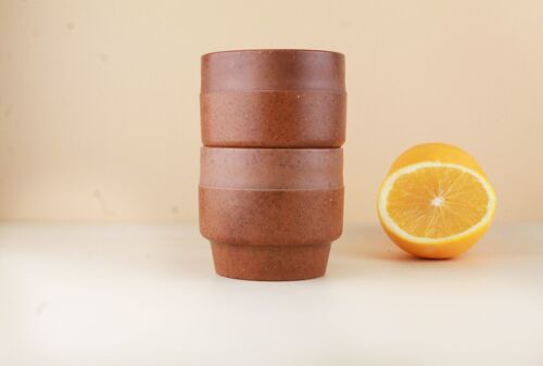 Tasse à café upcyclée DUO : Orange