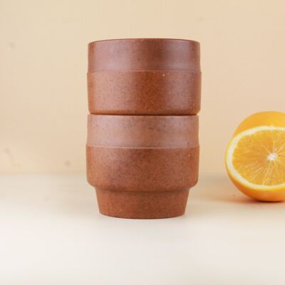 Tazza da caffè riciclata DUO: arancione