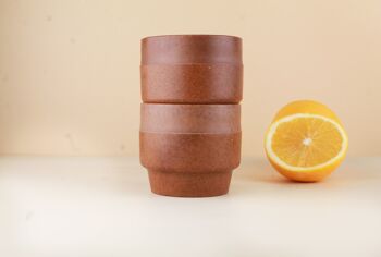 Tasse à café upcyclée DUO : Orange 1