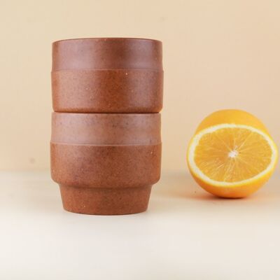 Tazza da caffè riciclata DUO: arancione