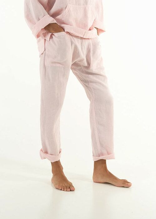 PETRA linen pants. ROSE PINK