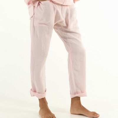 PETRA linen pants. ROSE PINK