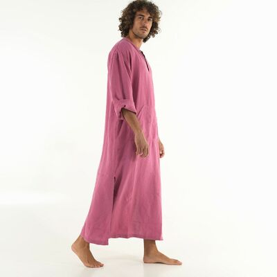 Kaftan de hombre de lino CLASSICO GRAPES PURPLE