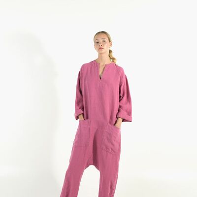 KYOTO Linen Jumpsuit GRAPES PURPLE