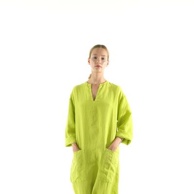 KYOTO Linen Jumpsuit LIME GREEN