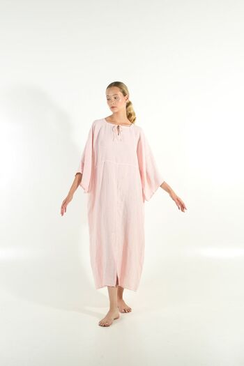 MYSTIQUE caftan lin taille unique ROSE ROSE 1