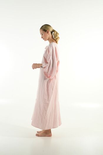 MYSTIQUE caftan lin taille unique ROSE ROSE 5