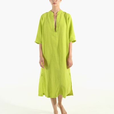 JASMINE linen dress LIME GREEN