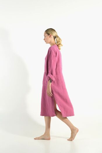 Robe JEFF MIDI en lin RAISIN VIOLET 5