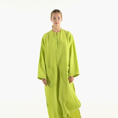 Caftan SPA femme lin VERT CITRON