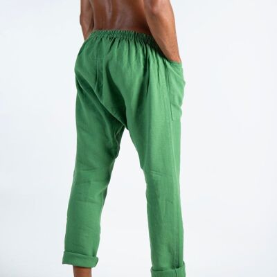 PETRA linen pants. ROMAN GREEN