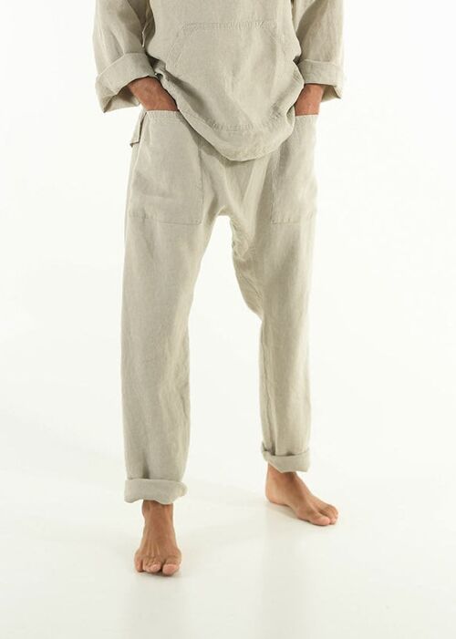PETRA linen pants. NATURAL BEIGE