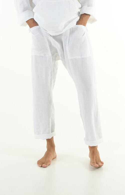PETRA linen pants. BRIGHT WHITE