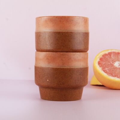 DUO-Upcycling-Kaffeetasse: Grapefruit