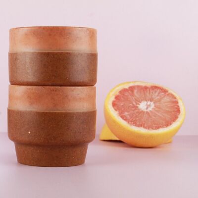 DUO Upcycled Coffee Mug: Grapefruit