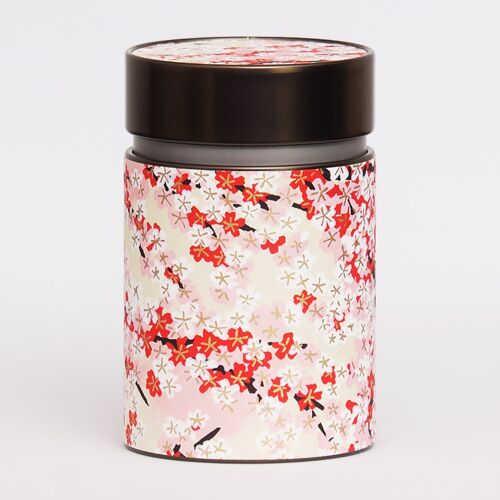 Spring flowers washi tea canister