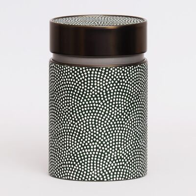 Snowflakes on the forest washi tea canister