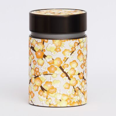 Cherry trees at sunset washi tea canister
