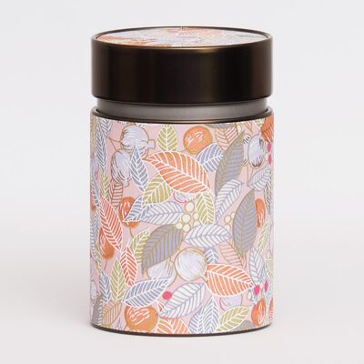Tropical foliage washi tea canister