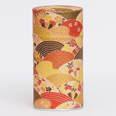 Gold Val washi tea canister