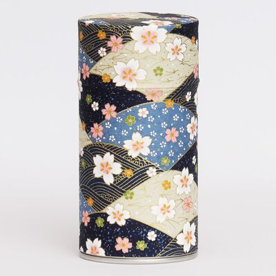 Flowery Mountain washi tea canister