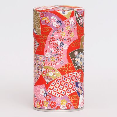 Fan ball washi tea canister