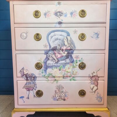 Alice in Wonderland Chest of Drawers