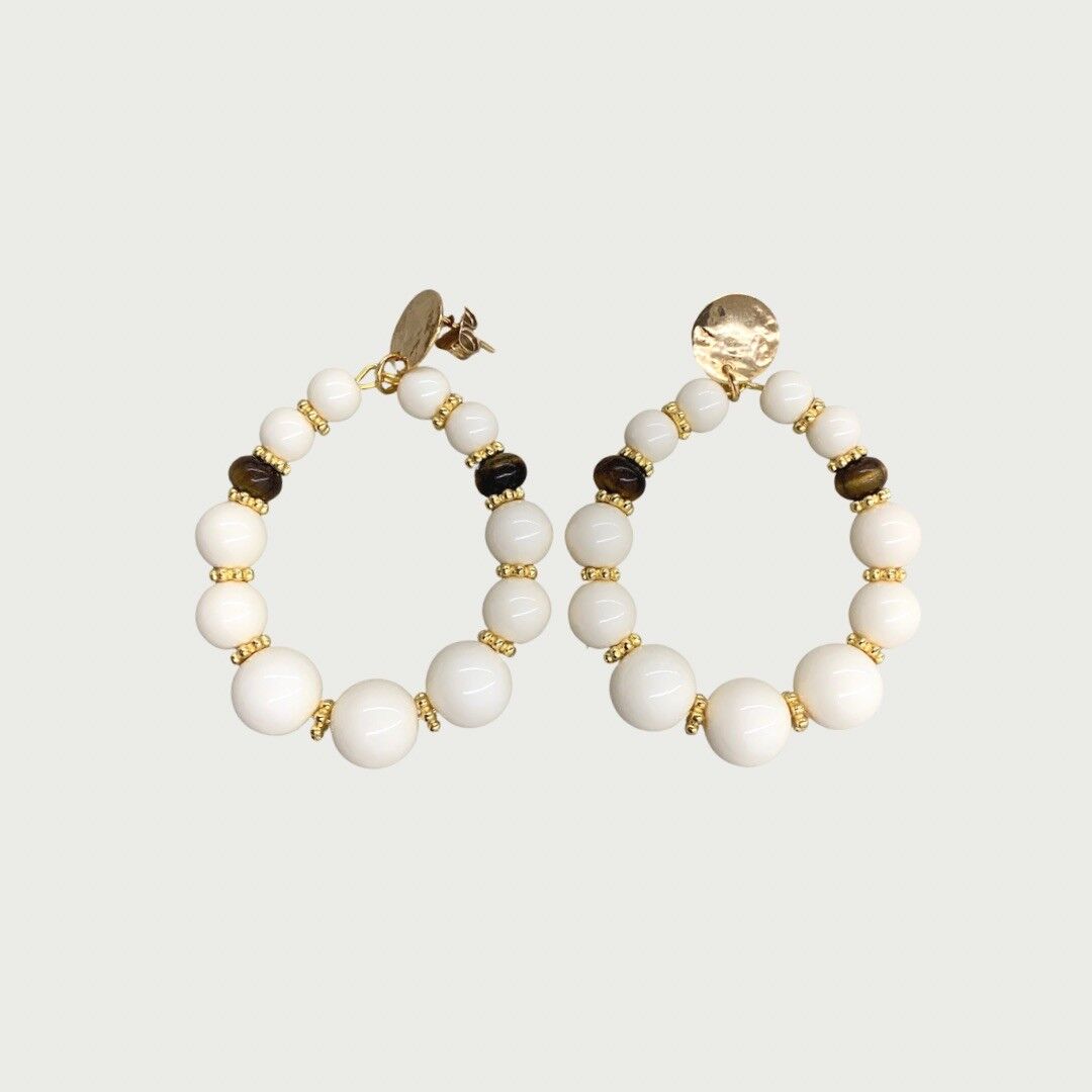 Tigerauge aus böhmischem Elfenbein