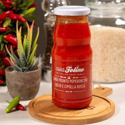 Sauce ail, piment et oignon rouge 290gr