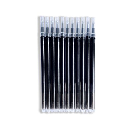 Lot de 10 recharges stylo gel effaçable (noir)
