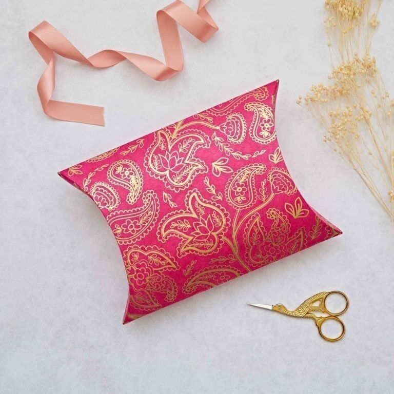 Scatole per cuscini piccoli con motivo Paisley - Ciliegia