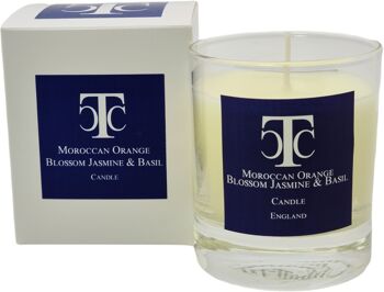 Bougie Parfumée Marocaine Fleur d'Oranger Jasmin & Basilic 30 heures 1